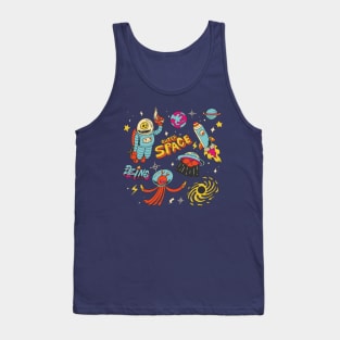 Outer space hand drawn Tank Top